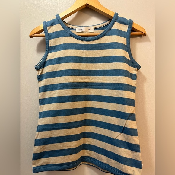 COPY - Woman’s Summer Tank Top XS Stripe Blue No Sleeve - Picture 2 of 13